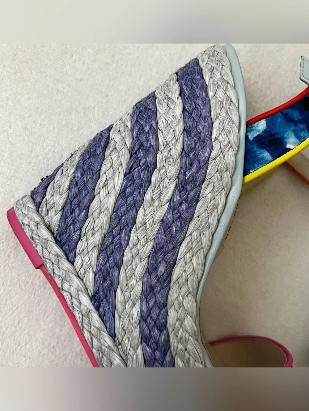 Sophia Webster Lucita Oceana Multicolor Espadrille Wedge Sandals Size 38.5